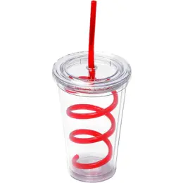 Malibu Tumbler & Twisty Straw Tumbler Red